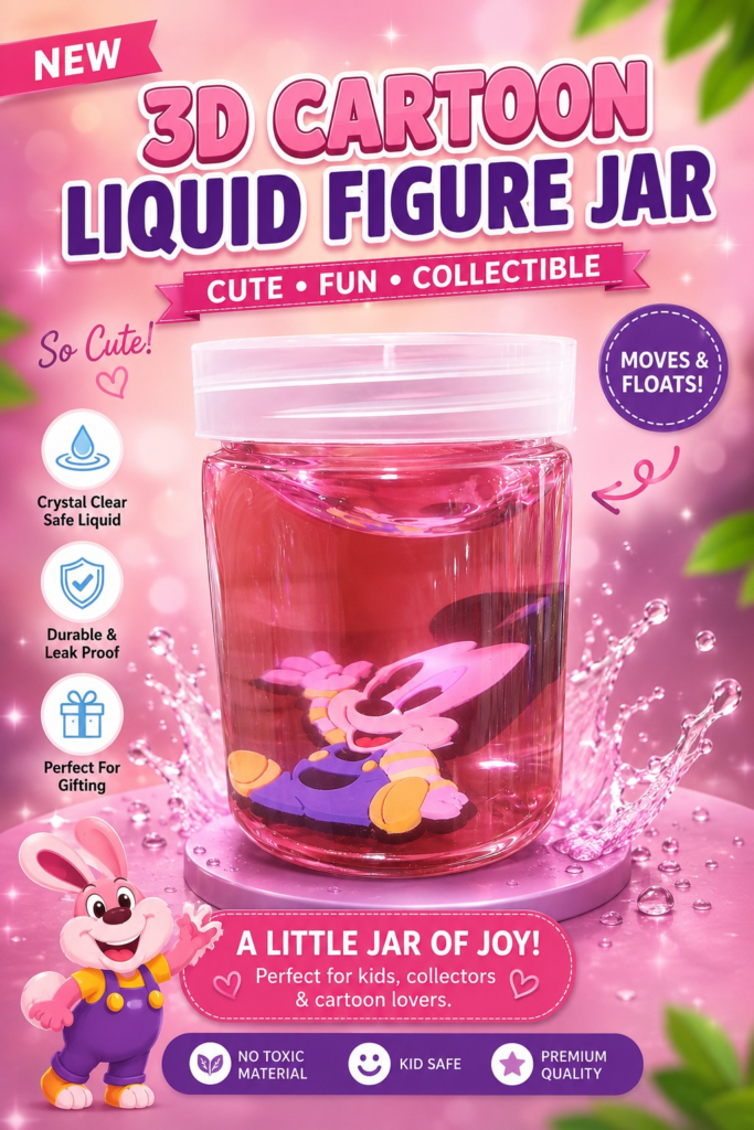3D Cartoon Liquid Figure Jar