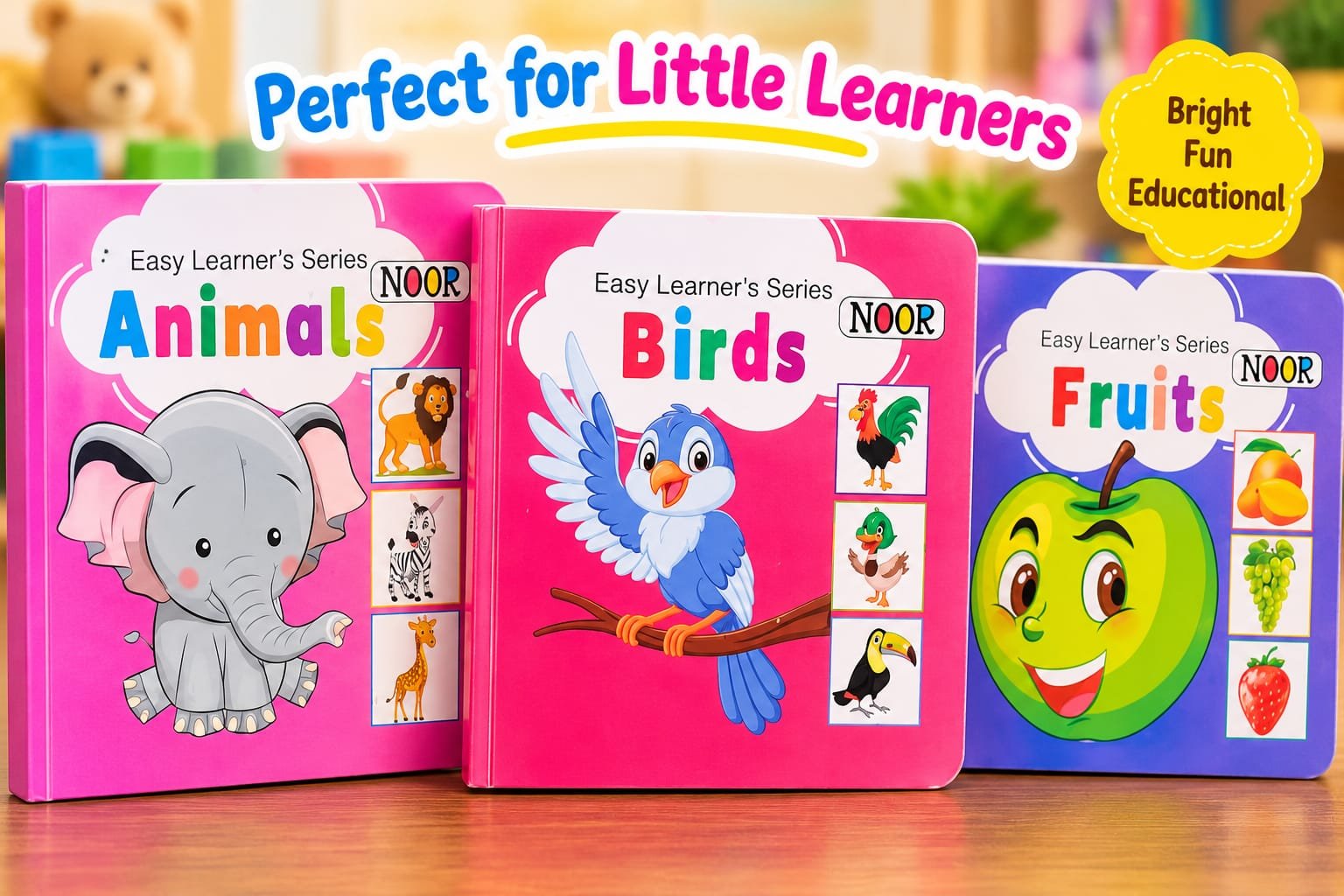 Easy Learner’s Series – Animals, Birds & Fruits | Fun Educational Books for Kids